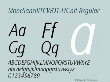 StoneSansIIITC-LtCnIt