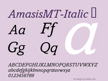 AmasisMT-Italic