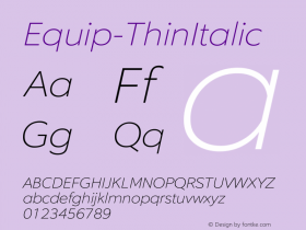 Equip-ThinItalic