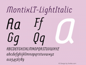 MontixLT-LightItalic