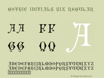 Gothic Initials Six