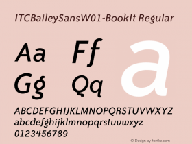 ITCBaileySans-BookIt