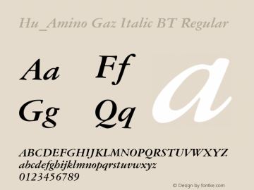 Hu_Amino Gaz Italic BT