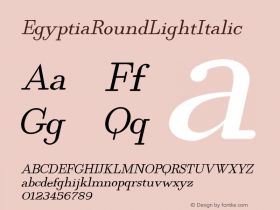 EgyptiaRoundLightItalic