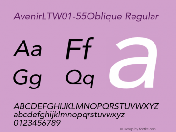 AvenirLT-55Oblique