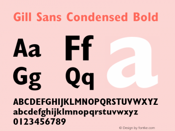 Gill Sans Condensed