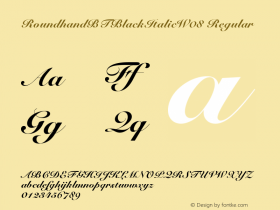 RoundhandBTBlackItalic