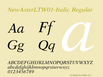 NewAsterLT-Italic