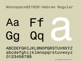 Monospace821-Hebrew