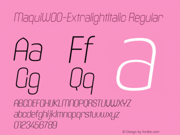 Maqui-ExtralightItalic