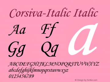 Monotype Corsiva Font Family