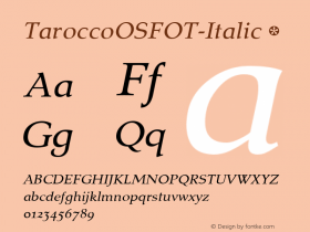 TaroccoOSFOT-Italic