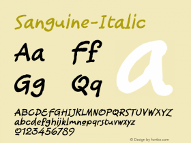 Sanguine-Italic