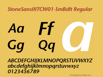 StoneSansIIITC-SmBdIt