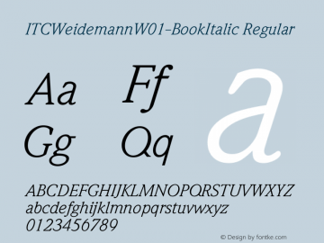 ITCWeidemann-BookItalic