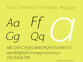 TalisCThin-ThinItalic