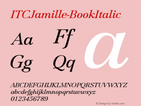 ITCJamille-BookItalic