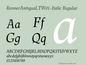 RennerAntiquaLT-Italic