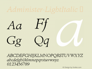 Administer-LightItalic