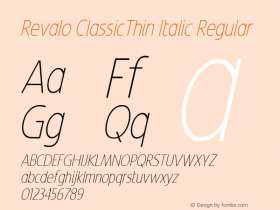 Revalo ClassicThin Italic