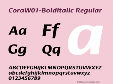 Cora-BoldItalic