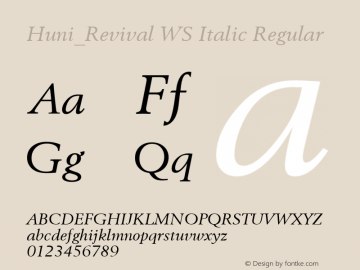 Huni_Revival WS Italic