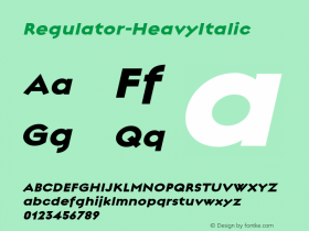 Regulator-HeavyItalic