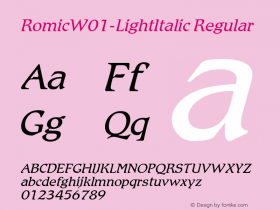 Romic-LightItalic