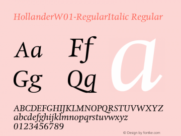 Hollander-RegularItalic