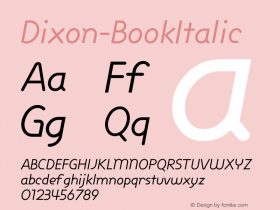 Dixon-BookItalic