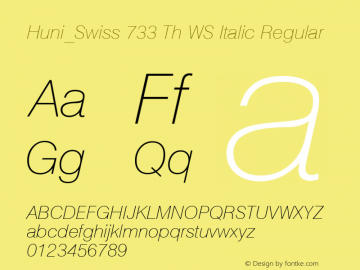 Huni_Swiss 733 Th WS Italic