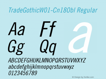 TradeGothic-Cn18Obl