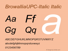 BrowalliaUPC-Italic