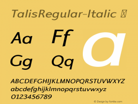 TalisRegular-Italic