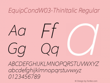 EquipCond-ThinItalic