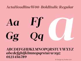 ActaHeadline-BoldItalic