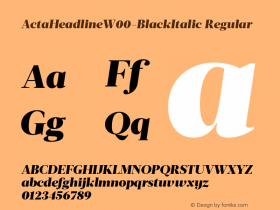 ActaHeadline-BlackItalic