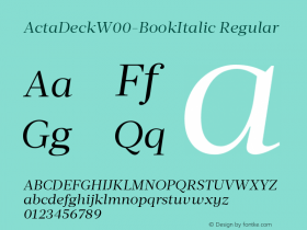ActaDeck-BookItalic