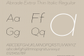 Abrade Extra Thin Italic