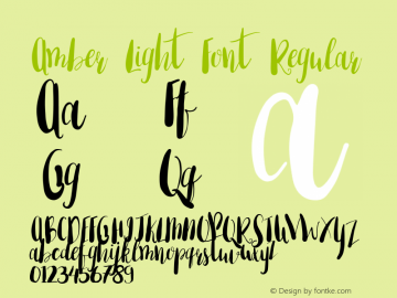 Amber Light Font