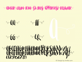 Amber Light Font swirls Uppercase