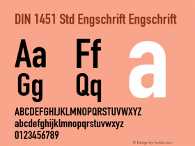 DIN 1451 Std Engschrift