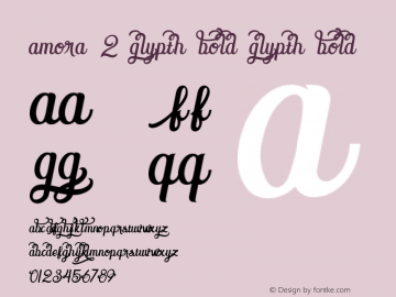 Amora 2 Glypth Bold