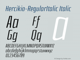 Hercikio-RegularItalic