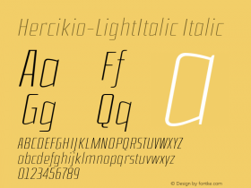 Hercikio-LightItalic