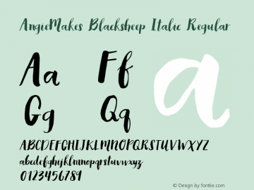 AngieMakes Blacksheep Italic