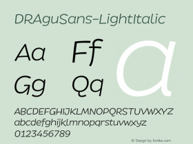 DRAguSans-LightItalic