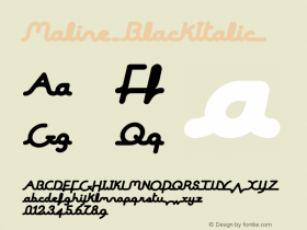 Maline-BlackItalic