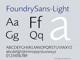 FoundrySans-Light