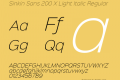 Sinkin Sans 200 X Light Italic